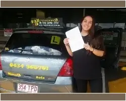Mikala Passed 1st Time Mikala Passed 1st Time in alamvale with FAB Driving School
