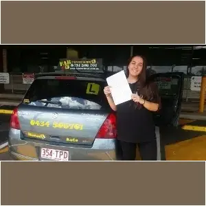 Mikala Passed 1st Time in alamvale with FAB Driving School